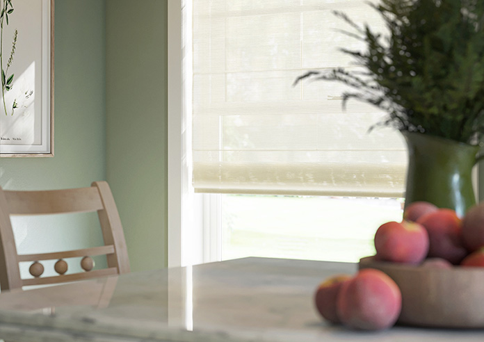 Sahara Voile, Metallic Cream - Roman Blind - Image 5